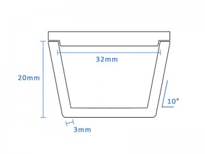 Boron Nitride Tapered Crucible (32mm D x 20mm H)