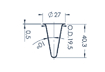 Standard MBE Crucible (PBN C5-27)