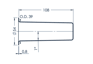 Standard MBE Crucible (PBN 125 54)