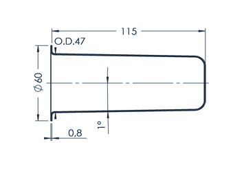 Standard MBE Crucible (PBN 155-60)