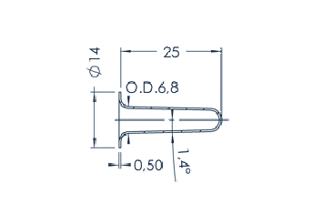 Standard MBE Crucible (PBN 1-14)