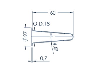 Standard MBE Crucible (PBN C8-27)