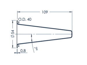 Standard MBE Crucible (PBN C60-54)