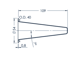 Standard MBE Crucible (PBN C60-54)