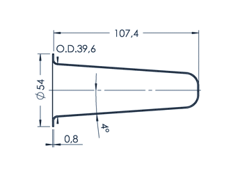 PBN Crucible C80-54/415-00-021