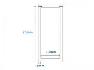 High Purity Boron Nitride Cylindrical crucible (13mm D x 75mm H)