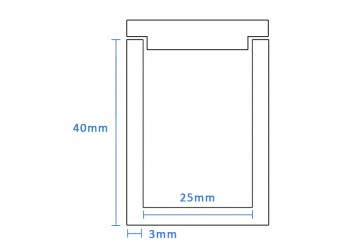 High Purity Boron Nitride Cylindrical crucible (25mm D x 40mm H)