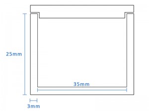 High Purity Boron Nitride Cylindrical crucible (35mm D x 25mm H)