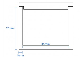 High Purity Boron Nitride Cylindrical crucible (35mm D x 25mm H)