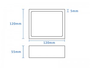 High Purity Boron Nitride Rectangle Crucible (120x120x55mm)