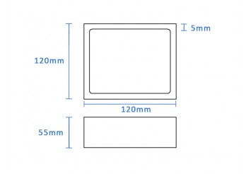 High Purity Boron Nitride Rectangle Crucible (120x120x55mm)