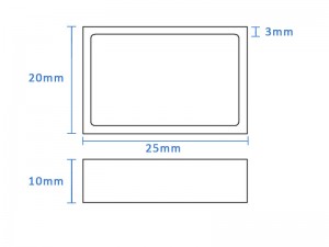 High Purity Boron Nitride Rectangle Crucible (20x25x10mm)