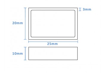 High Purity Boron Nitride Rectangle Crucible (20x25x10mm)