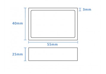 High Purity Boron Nitride Rectangle Crucible (40x55x25mm)