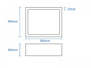 High Purity Boron Nitride Rectangle Crucible (90x90x40mm)