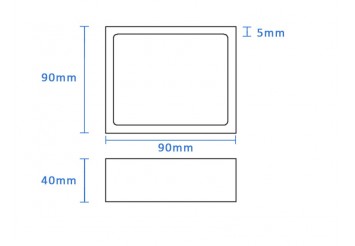 High Purity Boron Nitride Rectangle Crucible (90x90x40mm)