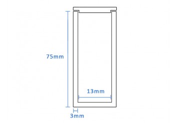 Boron Nitride Cylindrical crucible (13mm D x 75mm H)