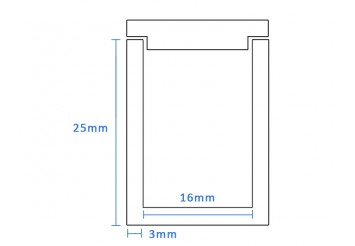 Boron Nitride Cylindrical crucible (16mm D x 25mm H)