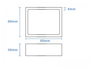 Boron Nitride Rectangle Crucible (60x60x30mm)