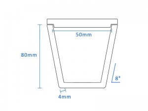 Boron Nitride Tapered Crucible (50mm D x 80mm H)