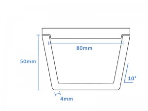 Boron Nitride Tapered Crucible (80mm D x 50mm H)