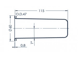 Standard MBE Crucible (PBN 155-60)