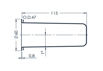 Standard MBE Crucible (PBN 155-60)