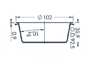 Standard MBE Crucible (PBN 200-102)