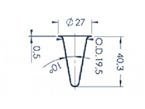 Standard MBE Crucible (PBN C5-27)