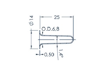 Standard MBE Crucible (PBN 1-14)