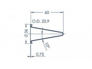 Standard MBE Crucible (PBN C12-36)