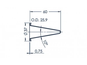 Standard MBE Crucible (PBN C12-37)