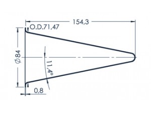 Standard MBE Crucible (PBN c200-84)