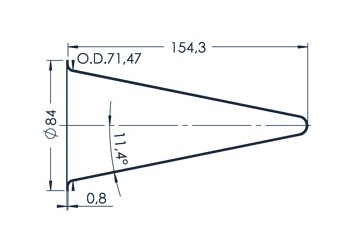 Standard MBE Crucible (PBN c200-84)