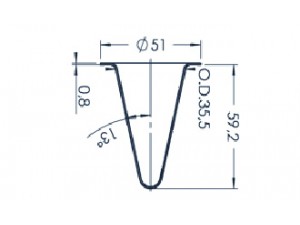 Standard MBE Crucible (PBN C25-51)