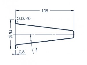 Standard MBE Crucible (PBN C60-54)