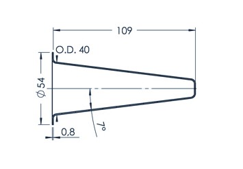 Standard MBE Crucible (PBN C60-54)
