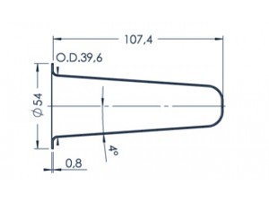 Standard MBE Crucible (PBN C80-54)