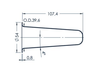 Standard MBE Crucible (PBN C80-54)