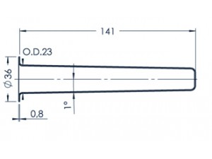 Standard MBE Crucible (PBN 40-36)