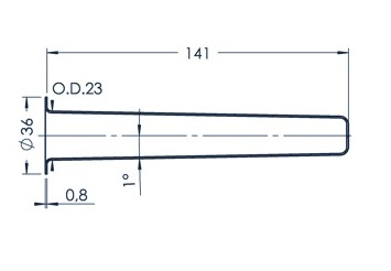 Standard MBE Crucible (PBN 40-36)