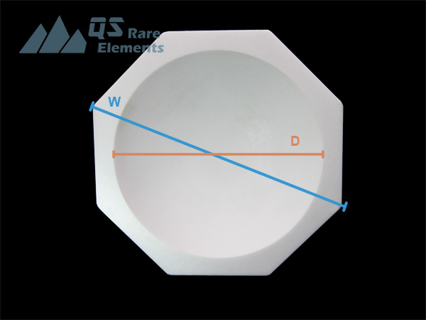 QSRE zirconia YSZ, YTZP Mortar Dimensions