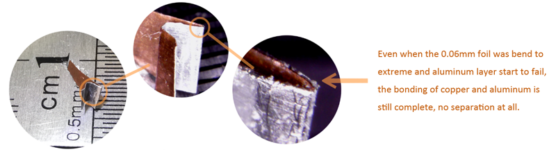 Copper aluminum bimetallic foil advantage