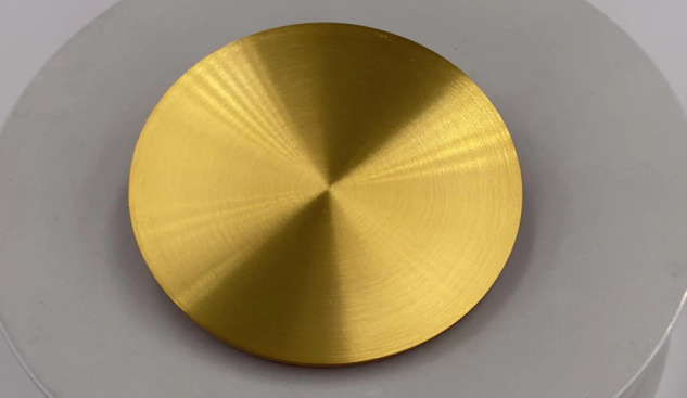 A piece of gold sputter target